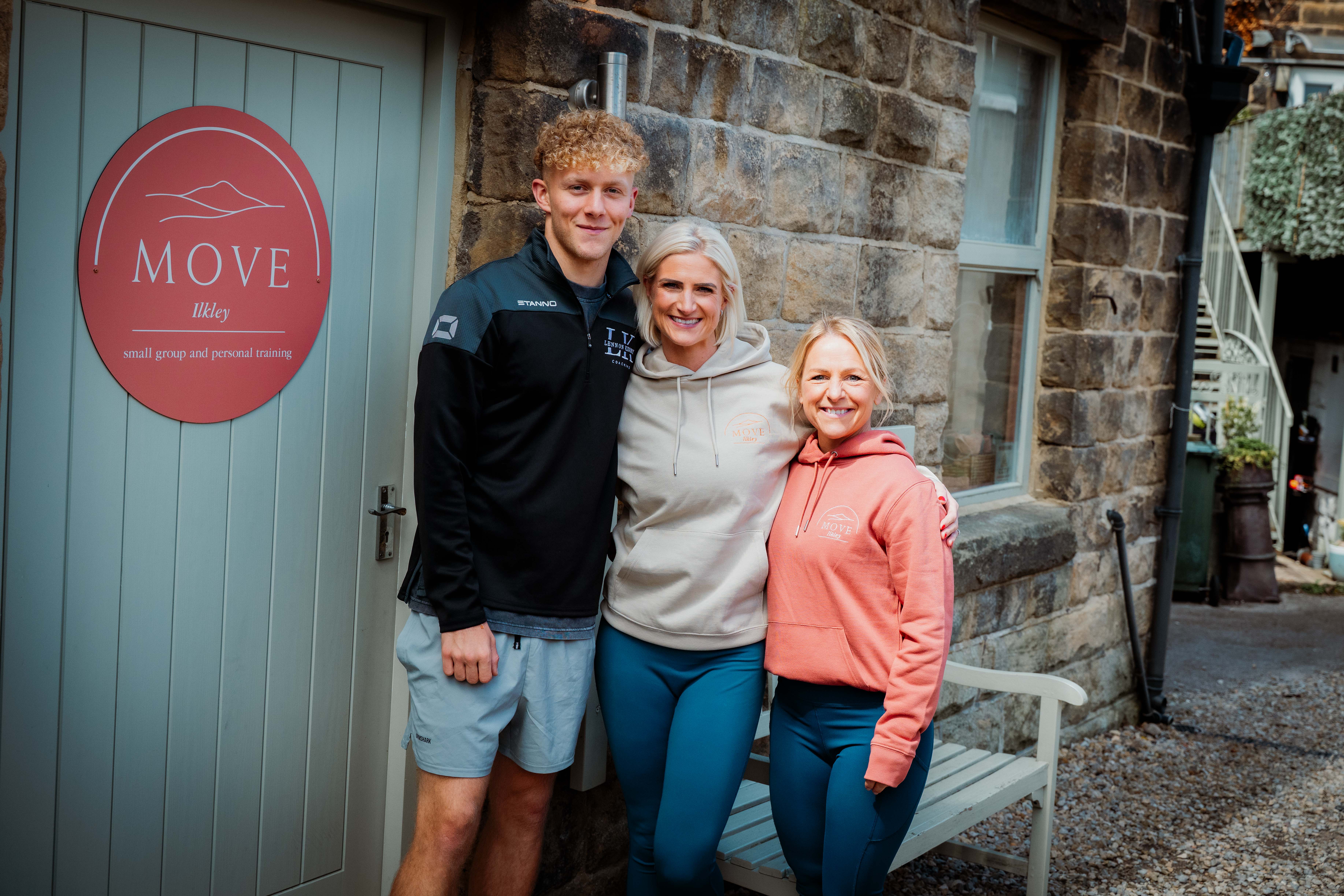 Jess, Mollie and Lennon at Move Ilkley